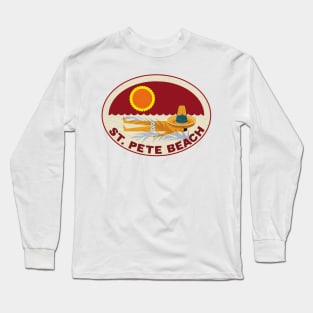 St. Pete Beach Florida Saint Petersburg Vintage Style Travel Vacation Long Sleeve T-Shirt